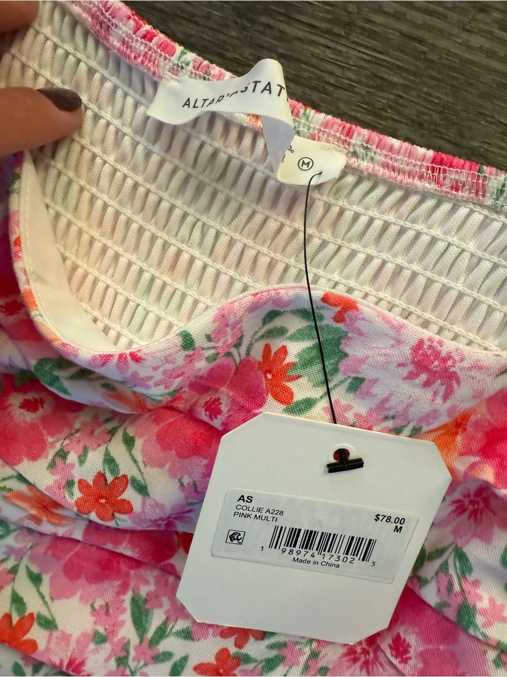 Altar'd State Pink Floral Puff-Sleeve Dress - Picture 2 of 3
